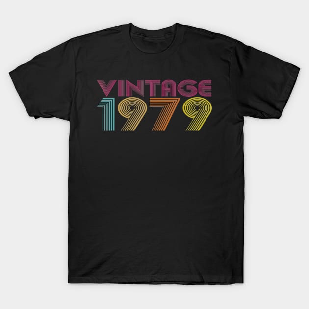 Vintage 1979 41th Birthday Gift Ideas for Wife T-Shirt by semprebummer7